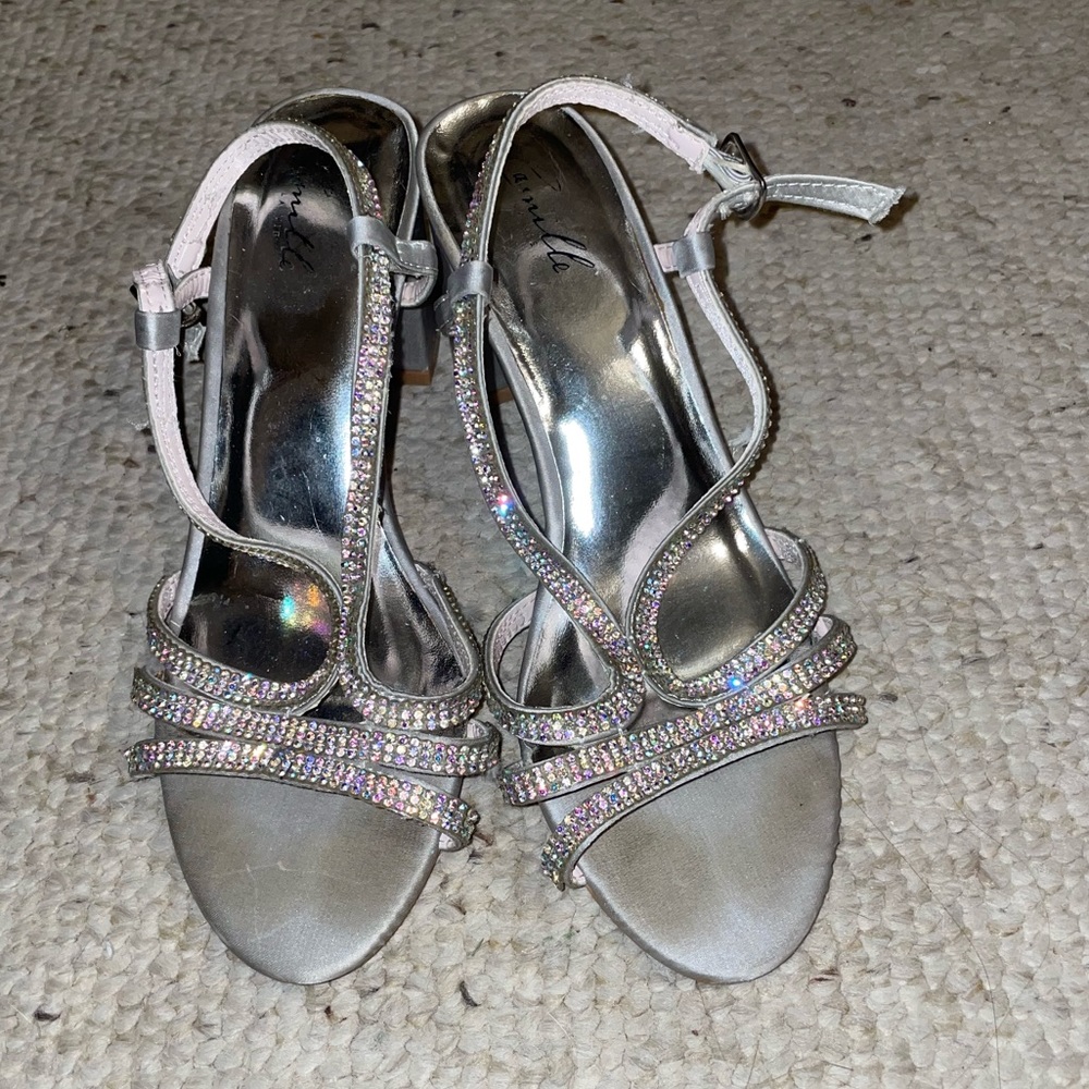 Strapy gemmed heels